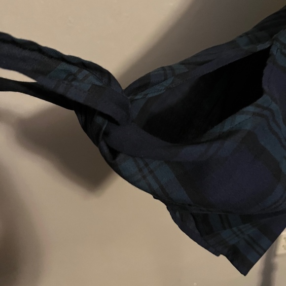 Demin 24/7 off the shoulder blue plaid shirt size 12w - Picture 3 of 4